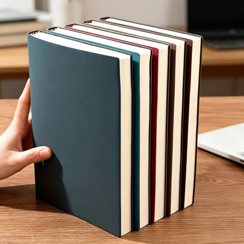 A5 Soft Leather Notebook with 120 Pages, Waterproof Cover, Comfortable Touch - Ideal for Journaling, Note Taking Office & Travel