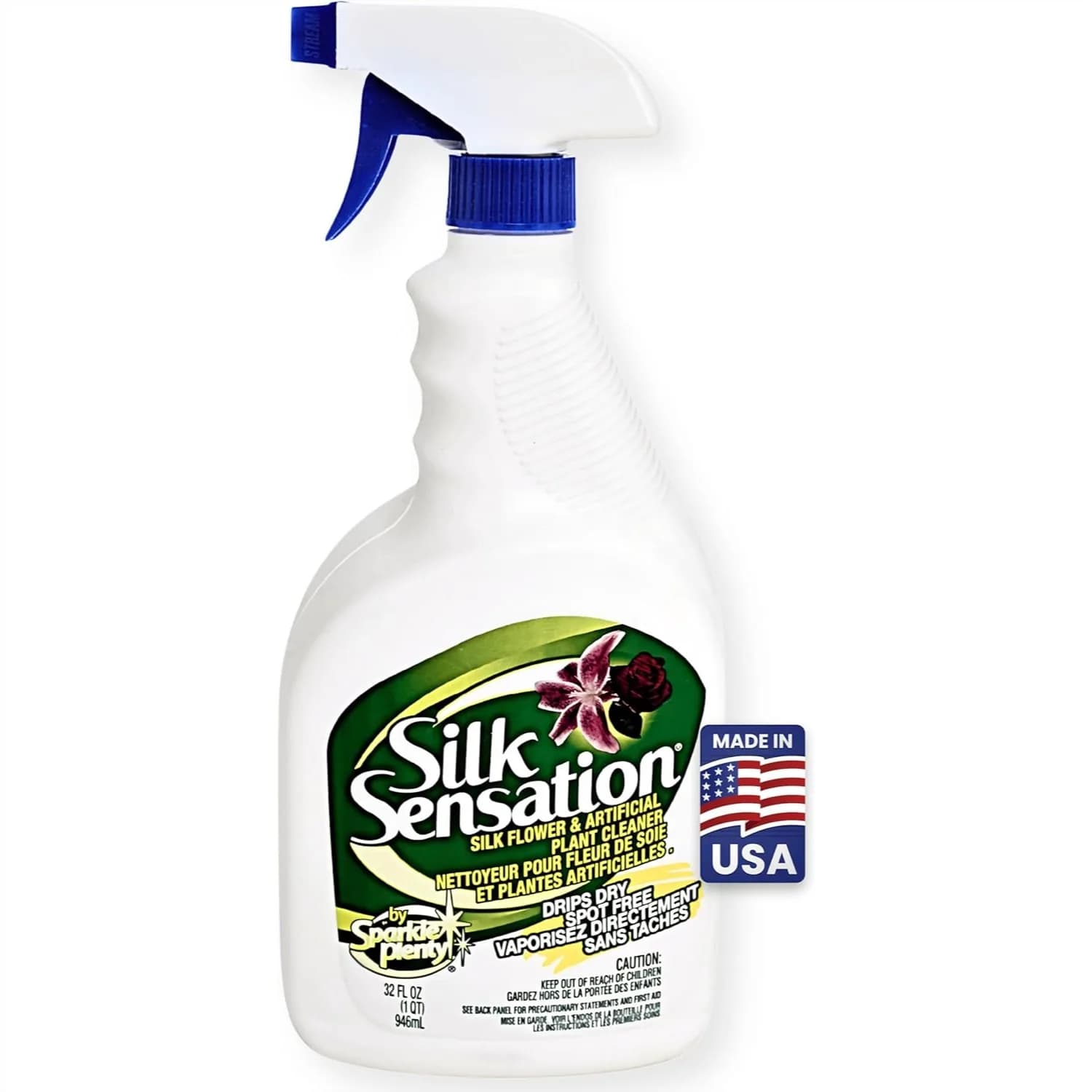 Spray detergente per fiori e piante artificiali senza residui - Rivitalizza la finta vegetazione con una lucentezza senza aloni, 32oz