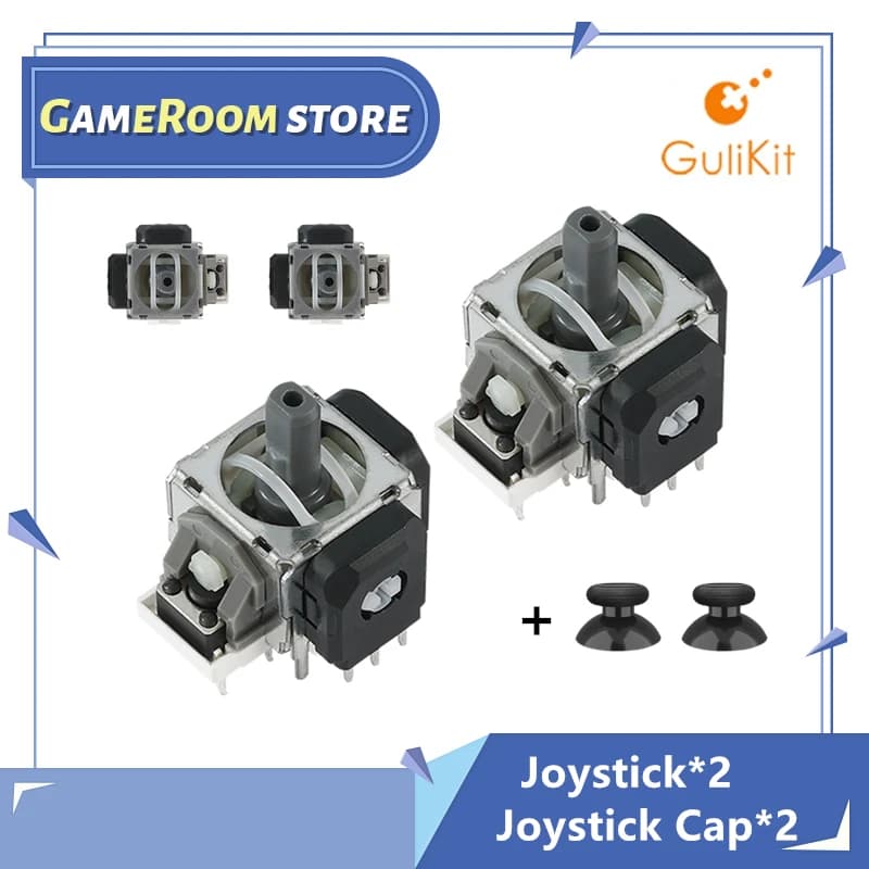 GuliKit TMR Joystick elettromagnetico con tappo stick per riparazione gamepad PS4 PS5 per sostituzione controller Switch Pro Xbox Series