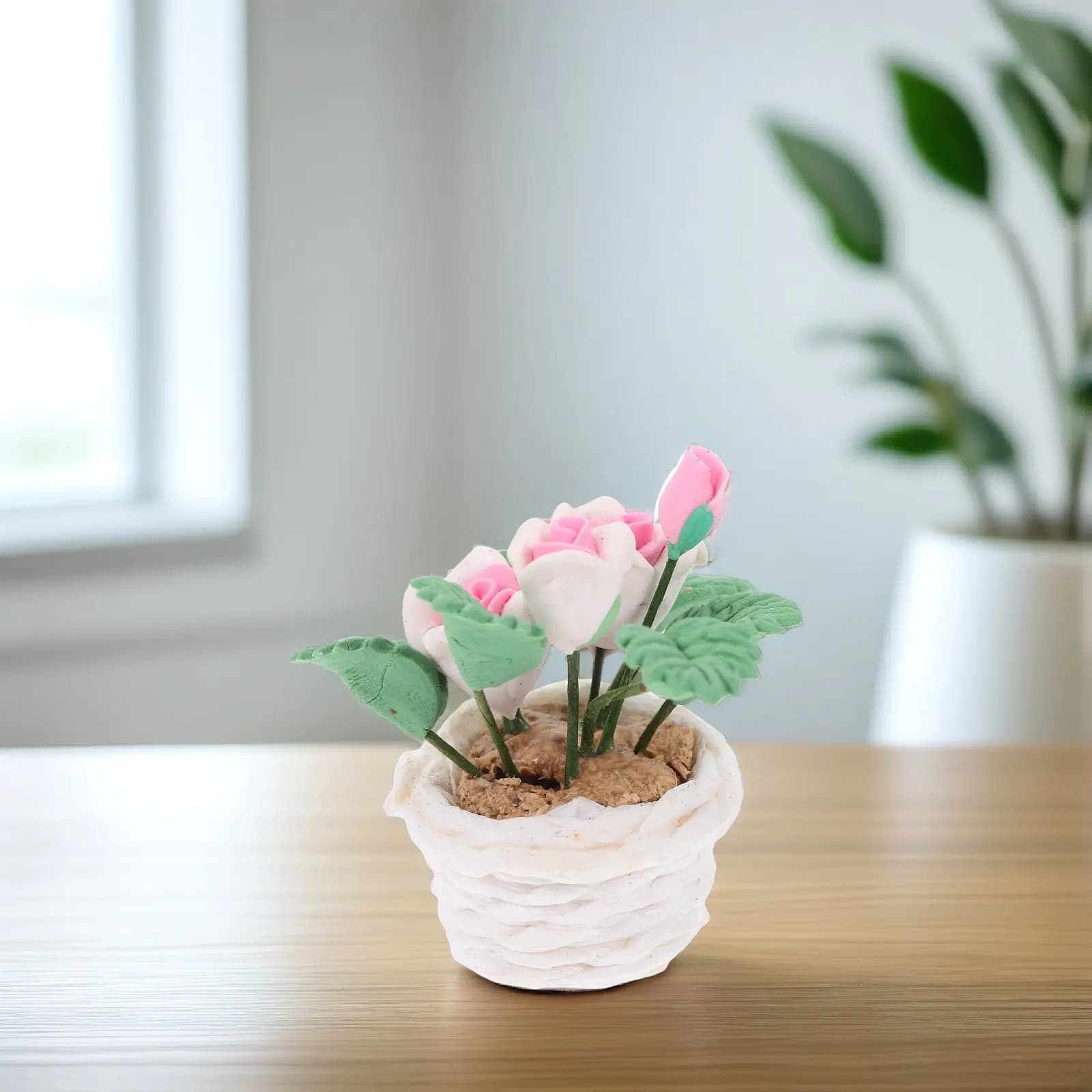 Realistic Miniature Bonsai Potted Plant Decor for Tiny House Dollhouse Desktop Windowsill Bookshelf Cabinet Garden Landscape