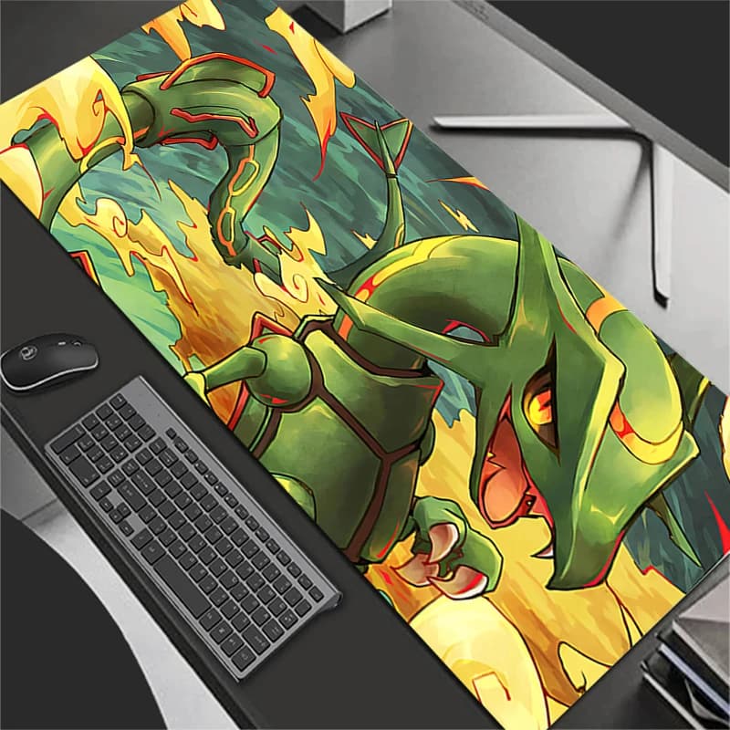 Mouse Pad Gaming Grande Antiscivolo Dywan Gamer Tastiera Scrivania Zerbino Tavolo Tappeto Mousepad XXL P-Pokemons Rayquaza 900x400 Per Il Computer