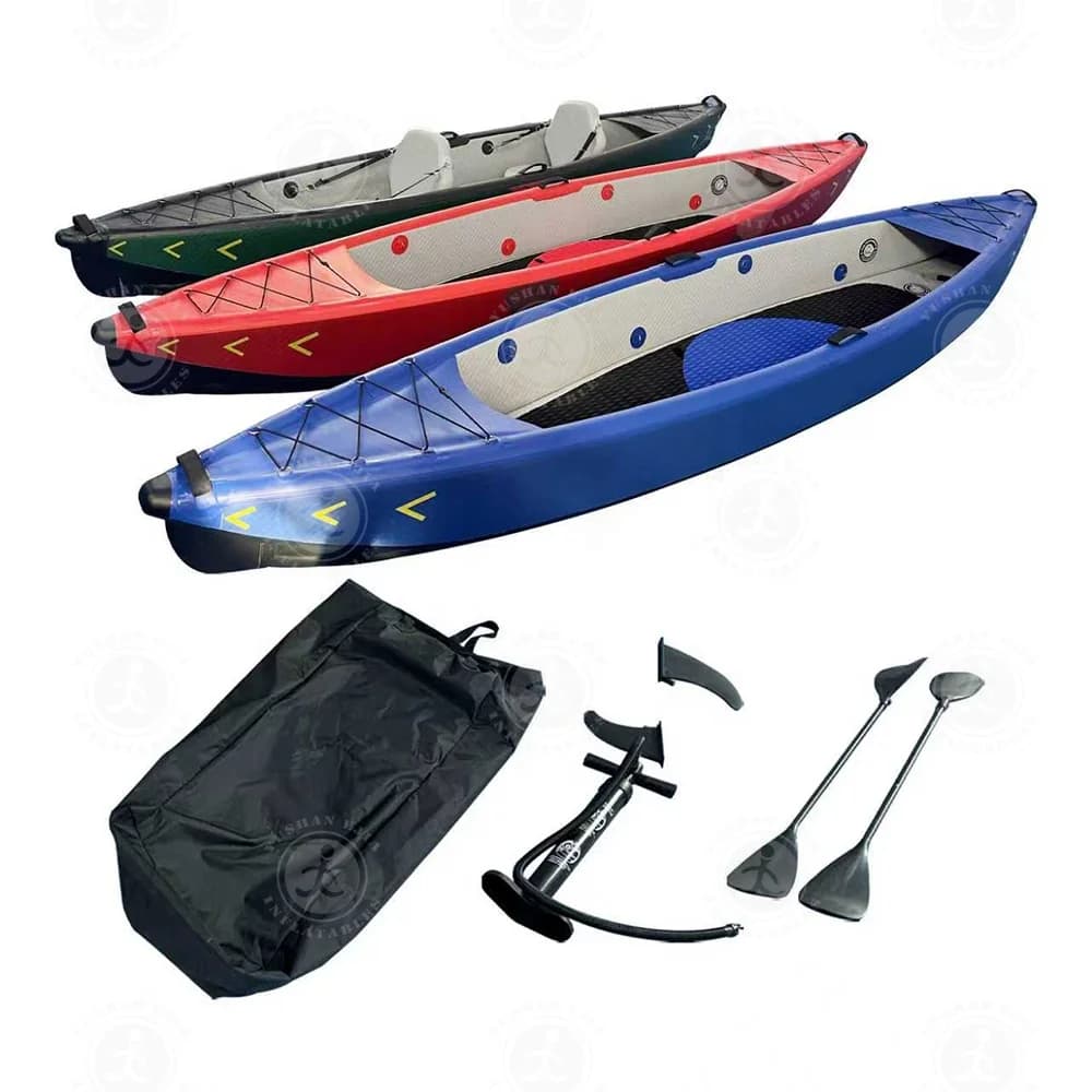 Kayak Gonfiabile Monoposto da 380 cm (12,5 Piedi) con Pompa e Pagaia