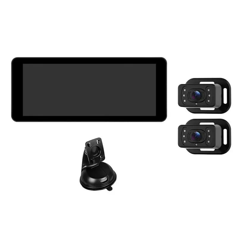A48P-HD 720P Baby Car Camera For 2Kids, 6.86Inch IPS Display Dual Carseat Camera, Split Screen Rear View Car Monitor