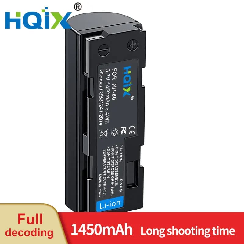 HQIX for Fujifilm FINEPIX 1700Z 2700 2900Z 4800 6800 6900 ZOOM camera NP-80 battery charger