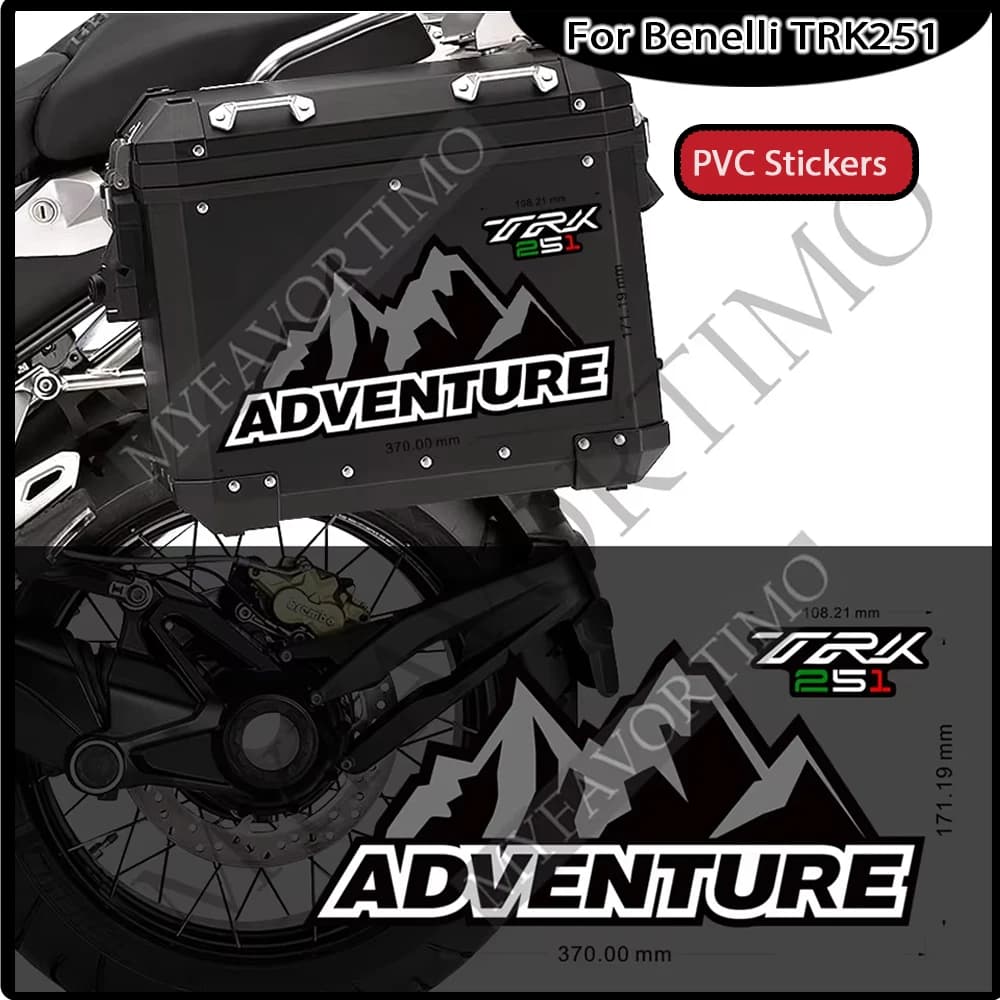 For Benelli TRK251 TRK 251 Adventure Motorcycle Side Box Case Top Aluminium Luggage Decorative protection Stickers