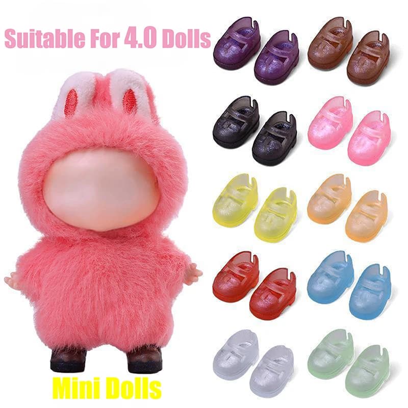 Scarpe in plastica da 10,5 cm per bambole, mini scarpe per bambole, mini scarpe da dito, accessorio di abbigliamento per bambole blind box
