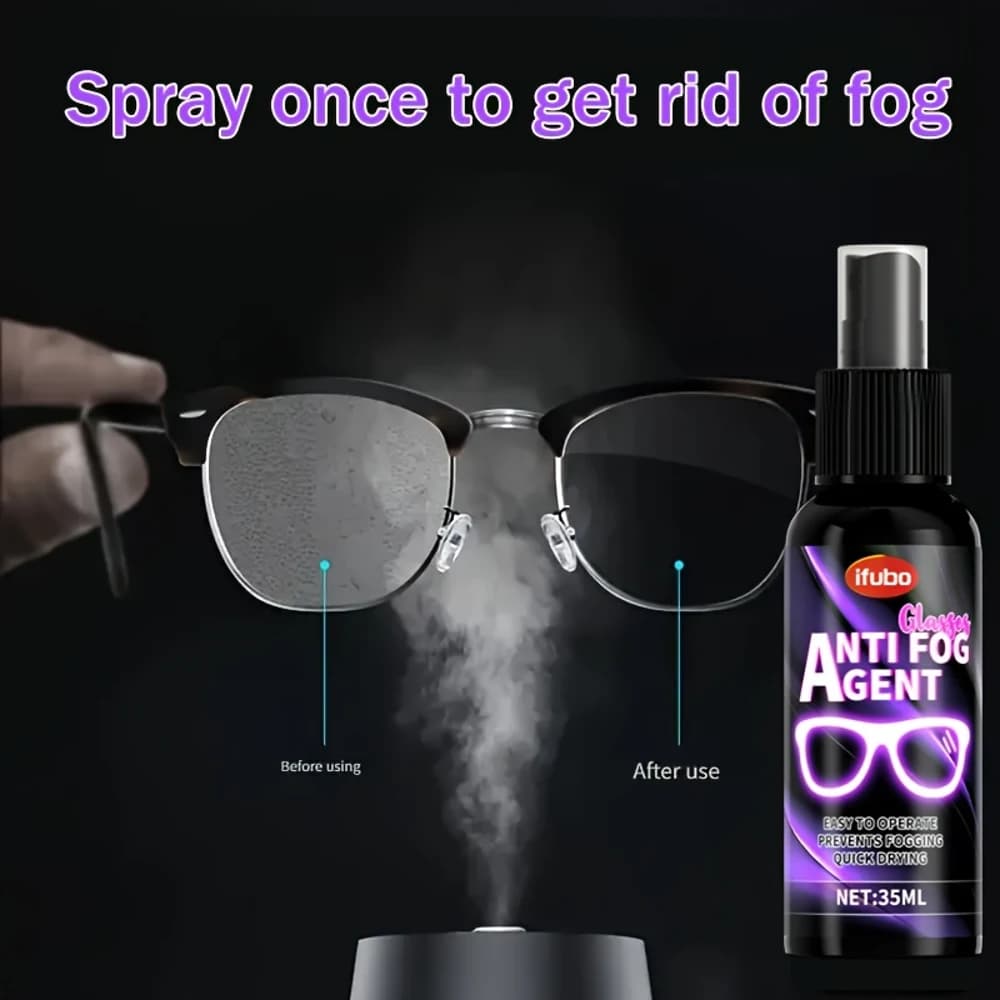 Spray antiappannamento da 100 ml con agente antiappannamento - Restauratore rapido della visione, effetto duraturo per occhiali, occhiali da sci, moto