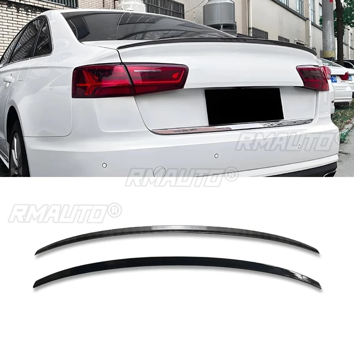 Car Rear Wing Rear Trunk Spoiler Diffuser Protector For Audi A6 C7 2012-2017 Body Kit Car Accessories