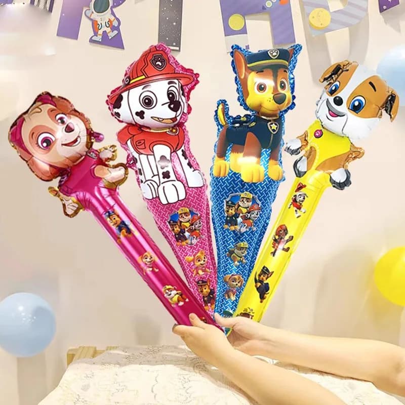 16pcs Paw Patrol Stick Balloon Baby Shower Birthday Party Supplies Birthday Paw Dog Stick Decor Ballon Birthday Party Decor