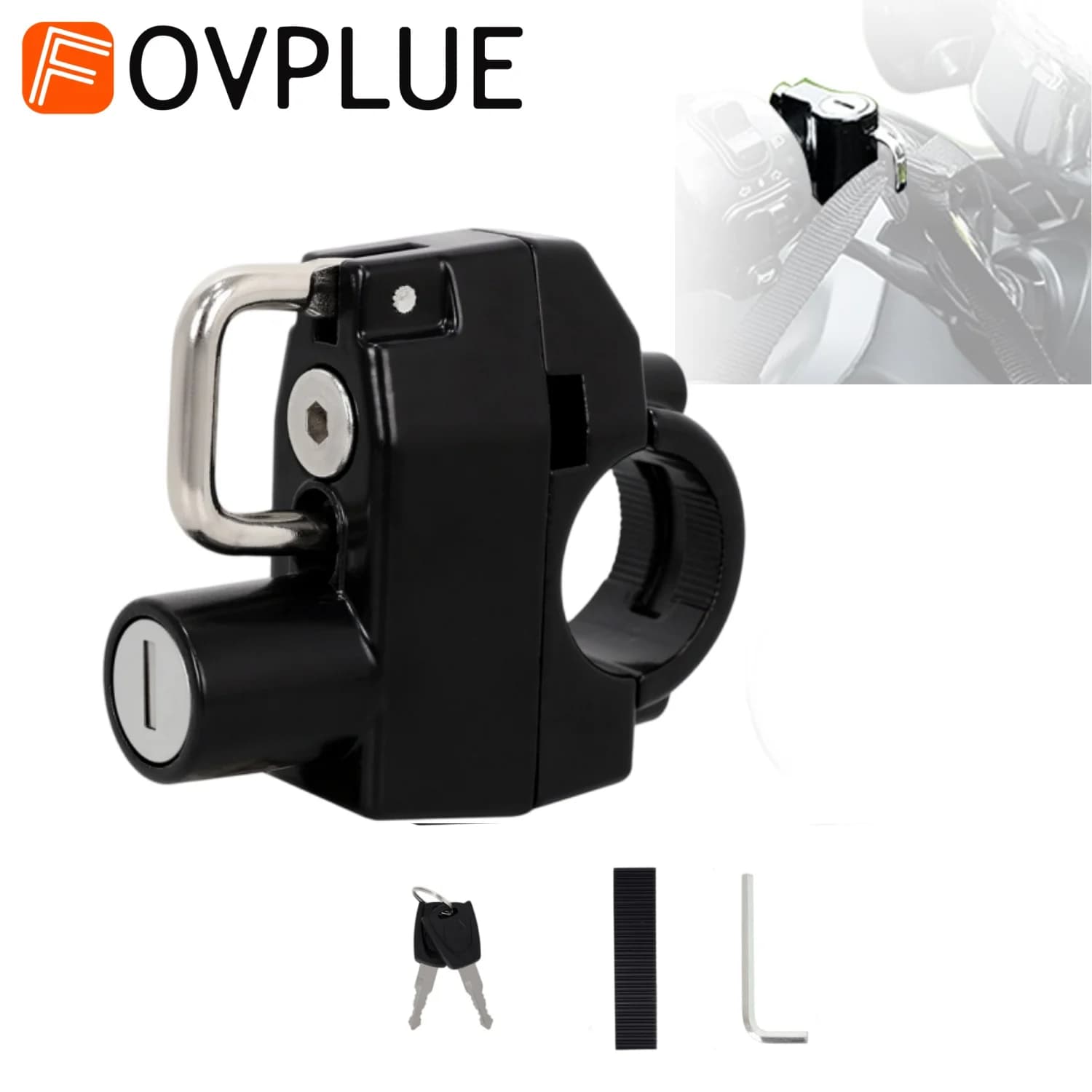 7/8 "Universale Motorcycle Helmet Anti-theft Security Lock 2 Keys For Motorcycle Scooter Stree Bike Handlebar or Luggage carriers