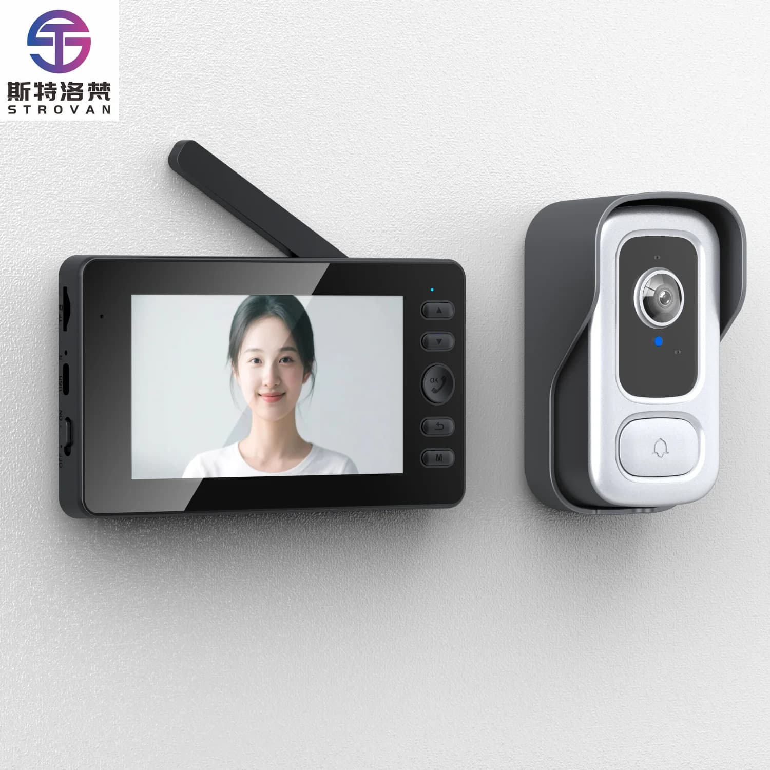 Sistema di campanello wireless con video intelligente HD Visione notturna Nuovo modello Citofono visivo domestico Campanello per telefono