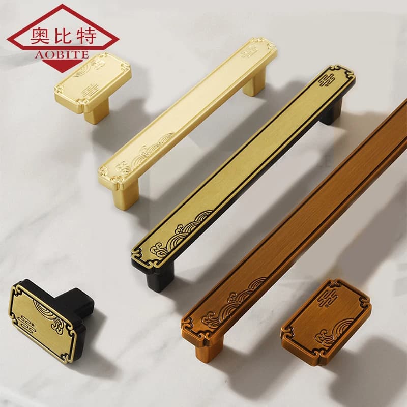 Maniglie per cassetti cinesi Maniglie per mobili da cucina per manopole per armadietti Porta cassetti Mobili da cucina Nero Semplicità Hardwar