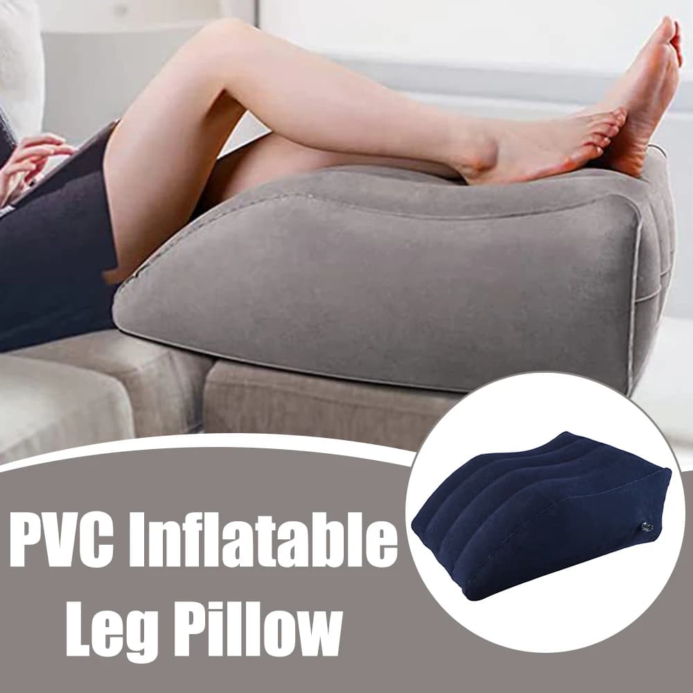 Cuscino per i piedi Cuscini per le gambe di sollevamento Cuscino per ginocchio portatile Cuscino per gambe gonfiabile con zeppa leggero in PVC