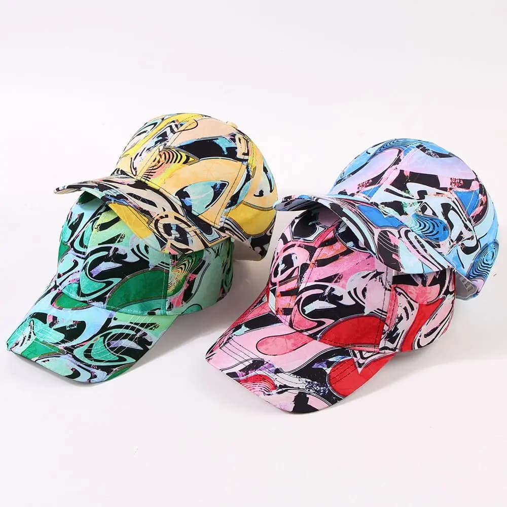 Berretti da baseball Donna Uomo Cappello primavera estate Berretto da baseball Graffiti Street Dance Hip Hop Cappello snapback parasole casual stile coreano