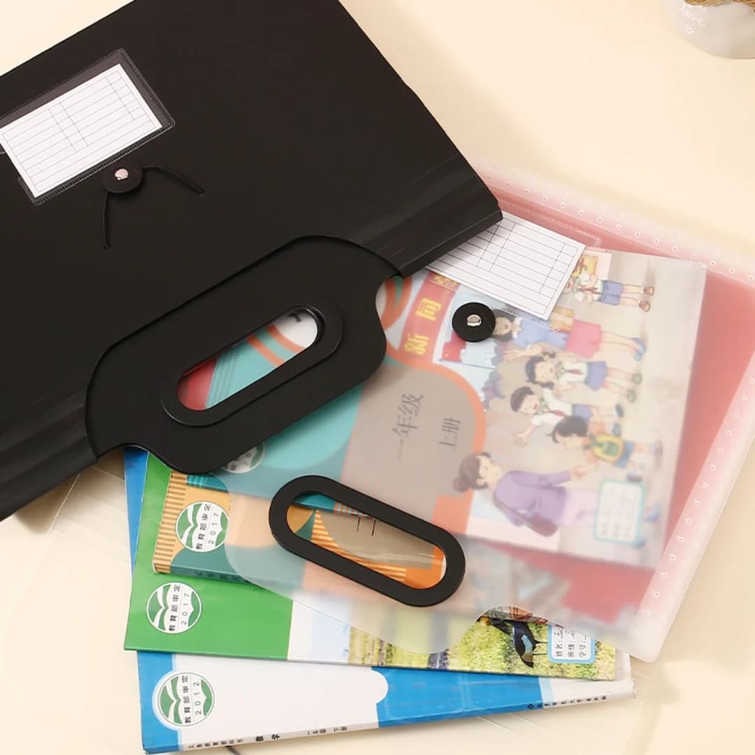 A4 Folder Organza Bag Organizer Document Storage Rainbow File Folder