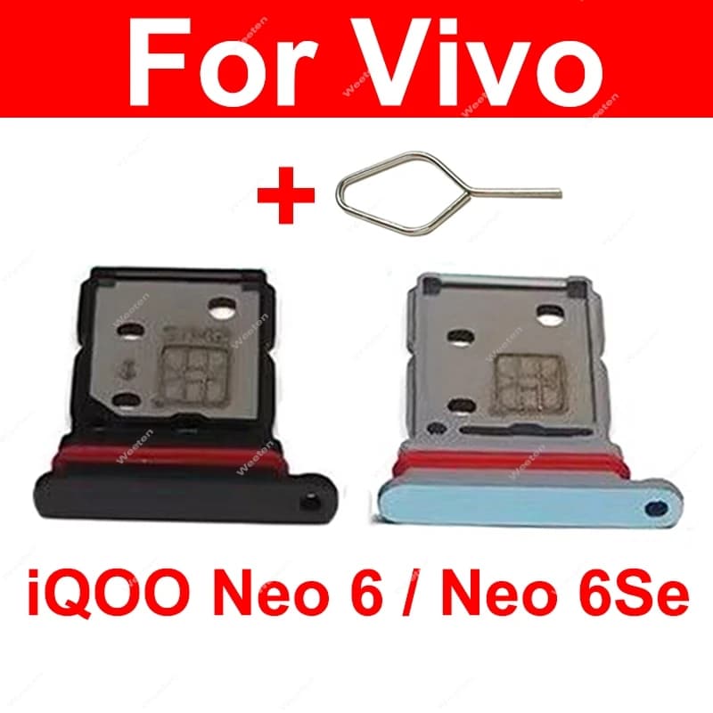 Vassoio della scheda SIM per Vivo iQOO Neo 6 Neo 6Se Vassoio della scheda SIM Slot per scheda Adattatore Supporto Parti di ricambio