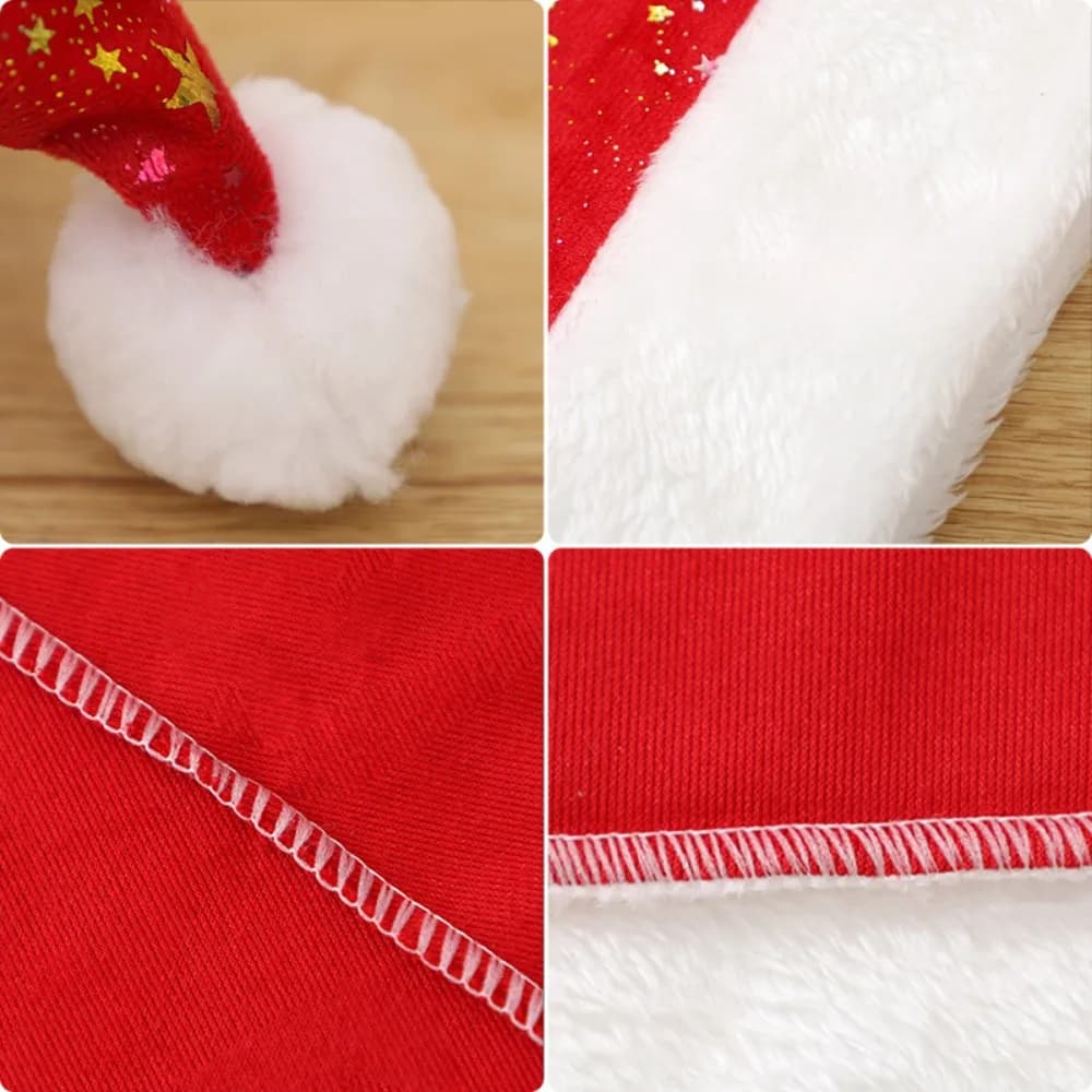 2025 Luminous Santa Hat Star Headdress Xmas Cap Long Christmas Supplies Gift