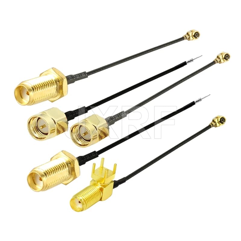 2PCS IPEX U.FL a SMA maschio RP SMA femmina Jack cavo PCB ad angolo retto connettore coassiale RF placcato oro Antenna cavo WiFi Pigtail