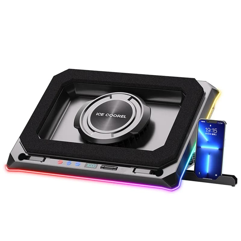 Base di raffreddamento per laptop tipo aria pressurizzata A8 Il supporto di raffreddamento silenzioso per giochi RGB offre un'esperienza di gioco definitiva