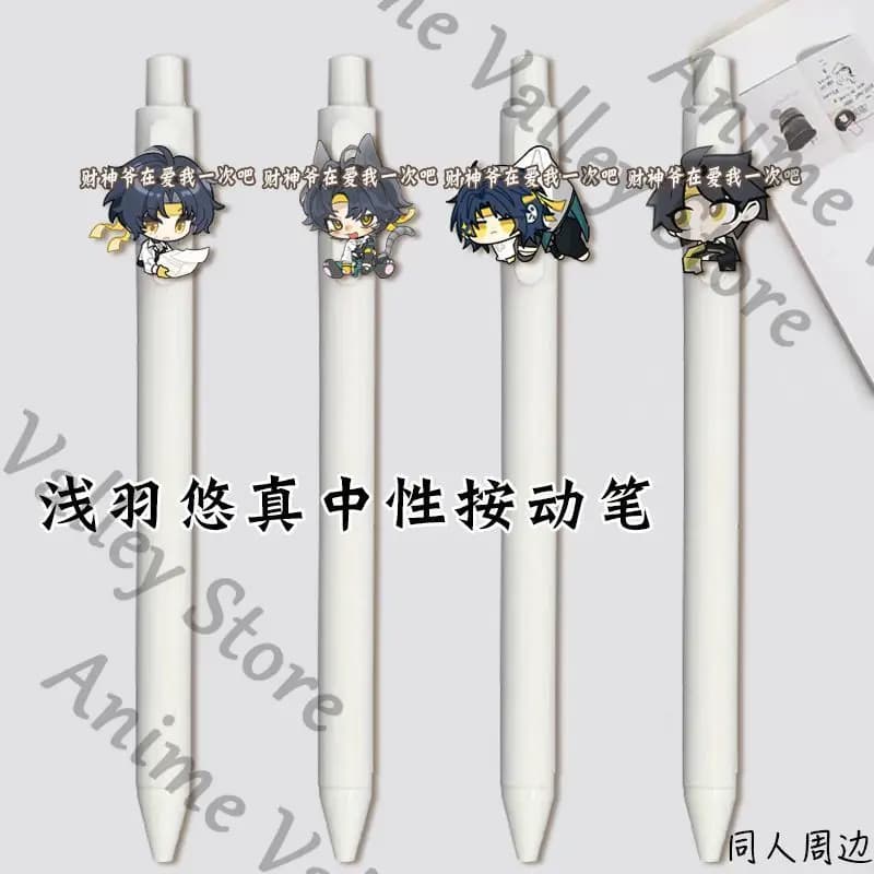 Anime Zenless Zone Zero Asaba Harumasa Cosplay Penna Gel Nera Esame Del Fumetto Penne A Sfera Retrattile Regalo di Cancelleria