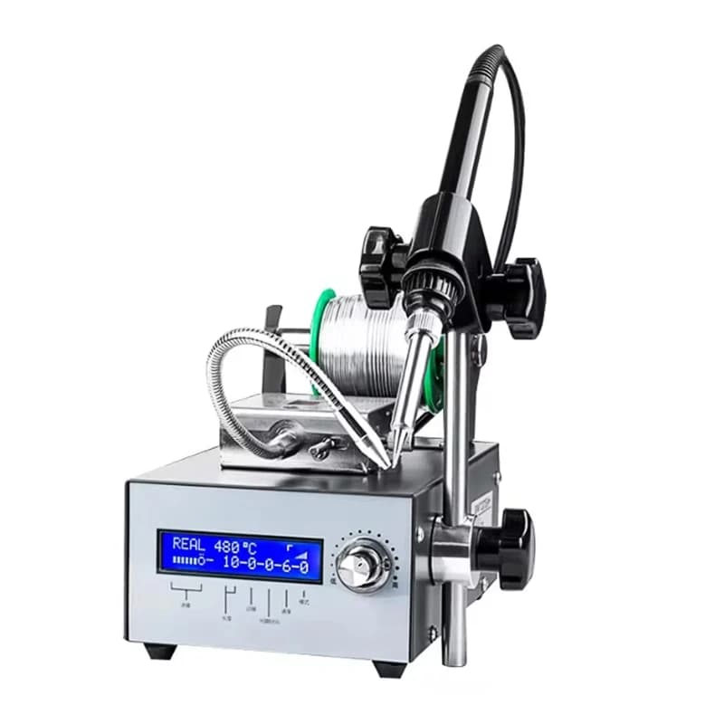 857DW Soldering Station Adjustable Hot Air Gun Helical Wind 580W SMD Rework Station Heating Element 100-240V AC 100-500C
