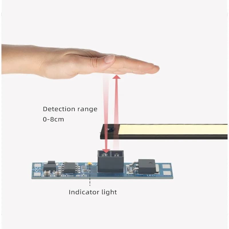 Interruttore con sensore a infrarossi a LED vicino a breve distanza armadio 12v 24V per interruttore a spazzamento manuale con sensore a infrarossi con profilo in alluminio lineare