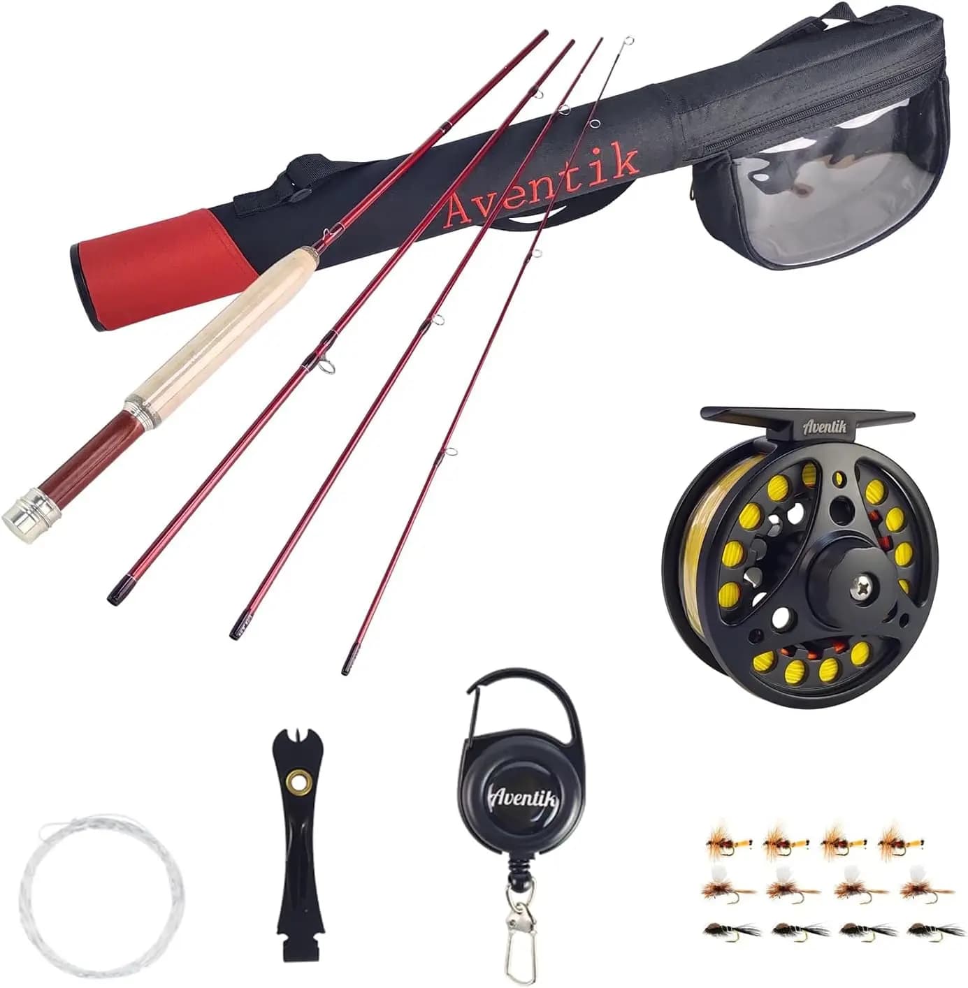 Canna da Pesca a Mosca in 4 Pezzi, 6FT 0/1/2/3wt, 7FT 3/4wt, in Fibra di Carbonio, Azione Rapida, Ultra Leggera, per Acqua Dolce, con Tubo in Cordura
