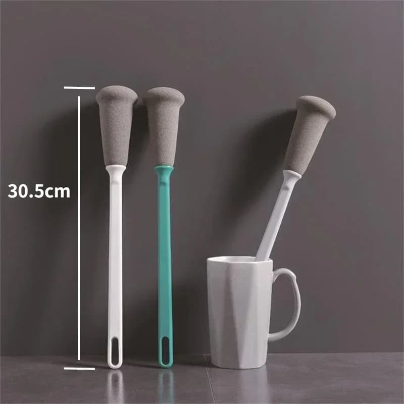 Long Handle Sponge Cup Brush Milk Bottle Wineglass Cups Clean Brush Tea Cup Thermos Bottle Brush Sponge Brush Cleaning Tool