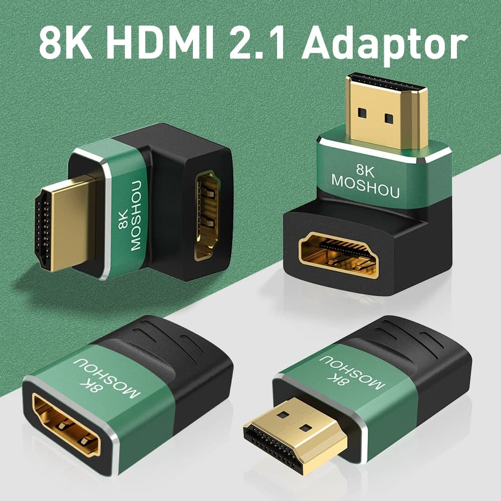 MOSHOU 8K HDMI 2.1 Male Female Adapter Cable Converter for HDTV PS4 PS5 Laptop 4K HDMI Extender Female to Female