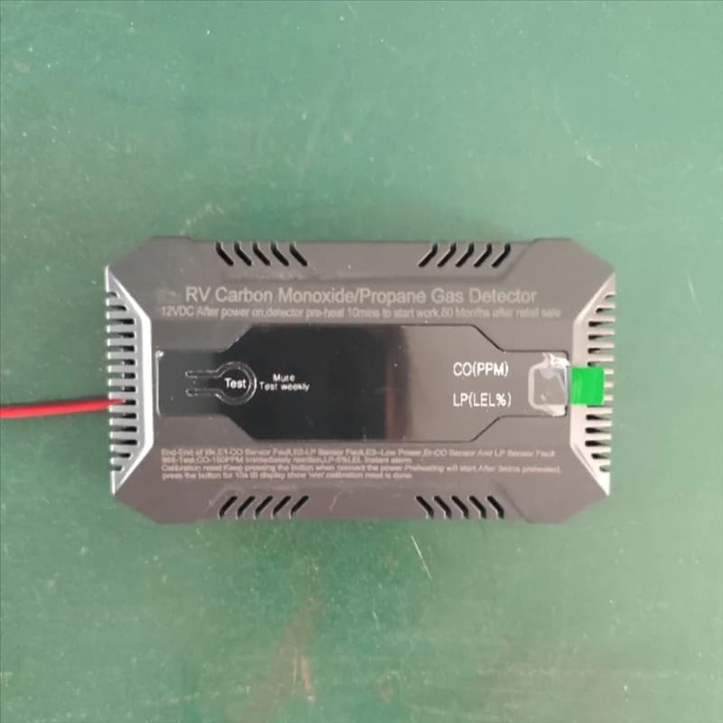 A84G-Rilevatore di perdite di gas propano monossido di carbonio Doppio allarme gas LP/CO per camper e uso domestico-12V DC RV propano
