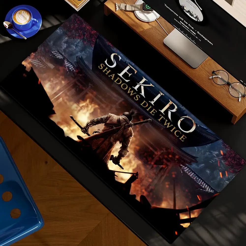 Sekiro Shadows D-Die Twice Mouse Pad XXL Mouse Pad Desk Pad Decor Mat, Large Gaming Mouse Pad for Desk Computer Keyboard Laptop