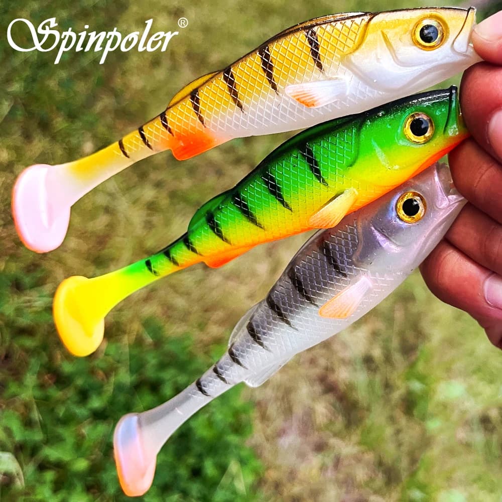 Spinpoler Vigour Persico Shad Morbido Swimbait Richiamo di Pesca 7 cm/11 cm/14 cm Per Luccio Zander Bass Paddle T Coda Pesca Pesce Finto Lurre