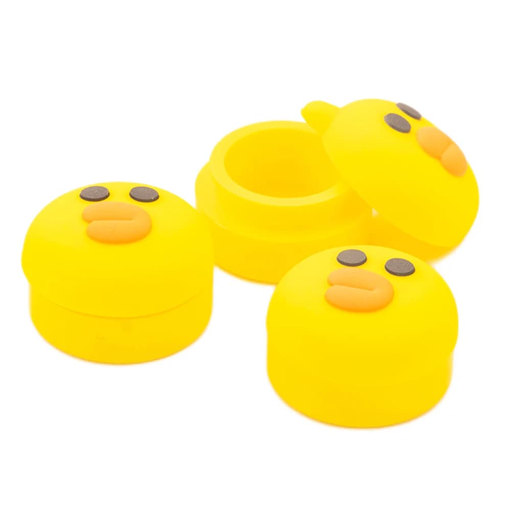 Silicone Container Wax Jar Box Yellow Dark Style for Oil Box Easy To Hold and Carry
