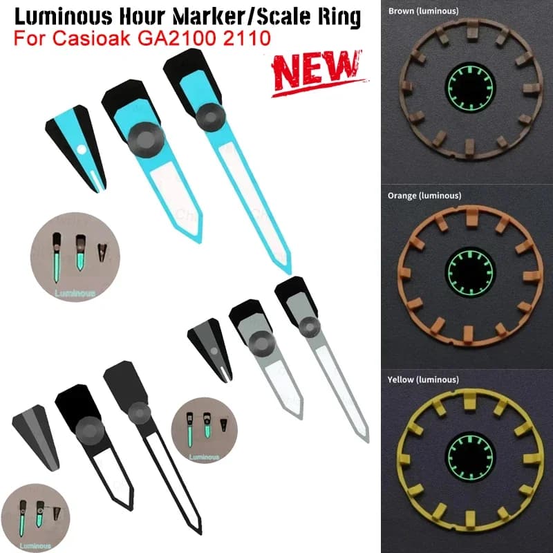 Per Casioak GA2100 2110 Luminoso Ora Marker Bilancia Anello Indice Quadrante Anello Orologio FAI DA TE Modifica Quadrante Orologio Refit Mod Accessori