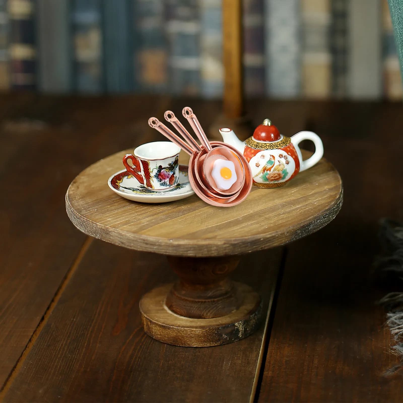 1 set di padelle in miniatura in ferro, mini utensili da cucina per la decorazione della casa delle bambole, mini ornamenti da cucina, finitura liscia realistica, leggeri