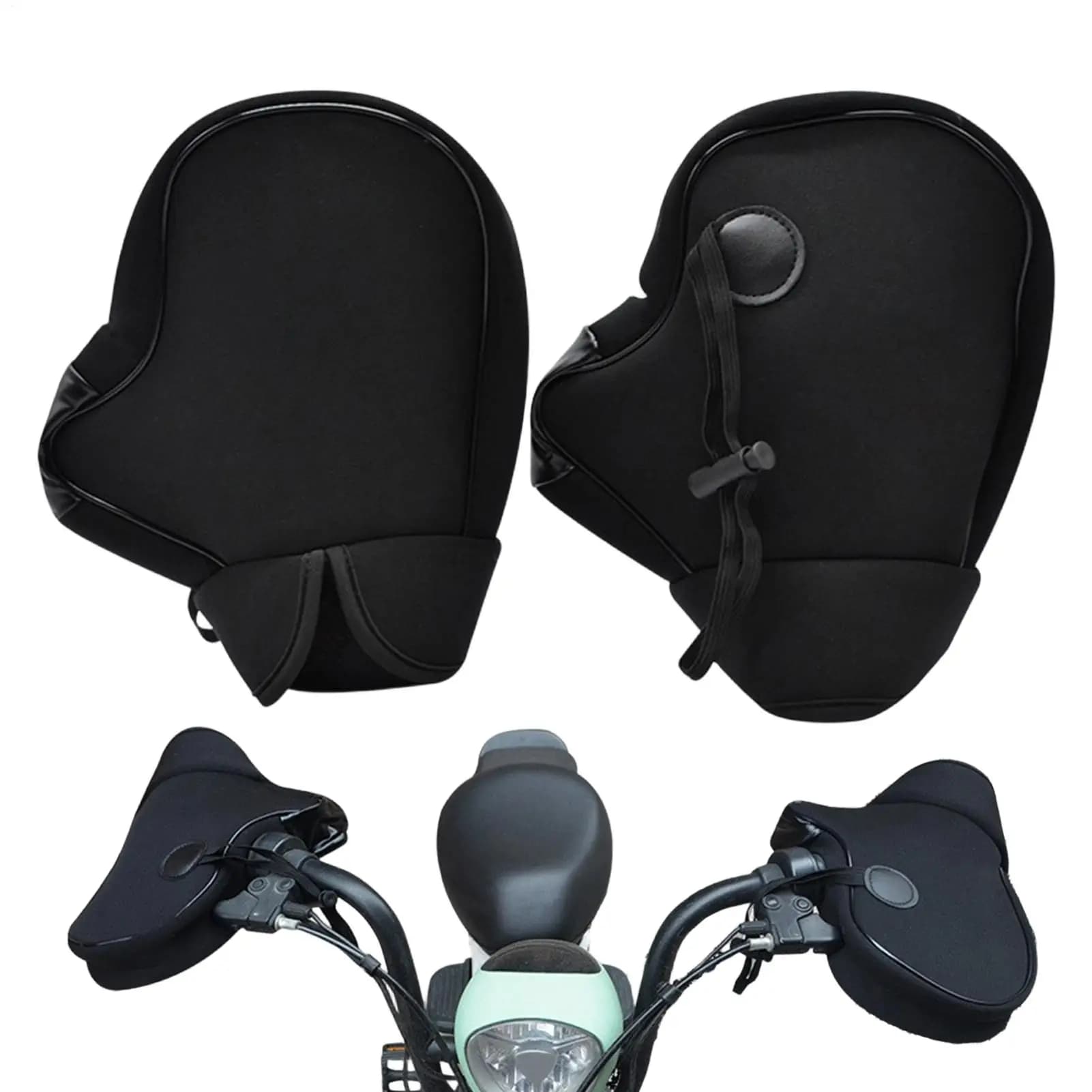 Copri manubrio moto, guanti protettivi per impugnatura da moto, peluche, caldo inverno, protezione per le mani antivento freddo