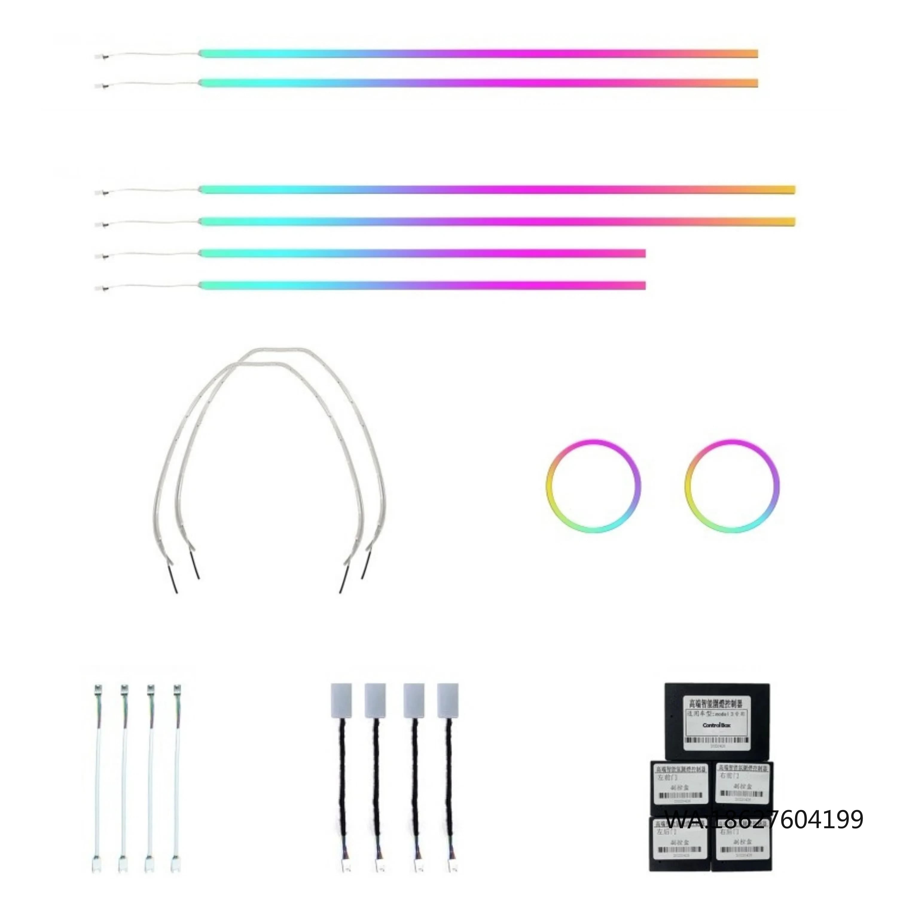 Magical Ambient Light for Interior Car, LED Light Atmospheric, Bright Strip Suitable for Model 3 2023-2024