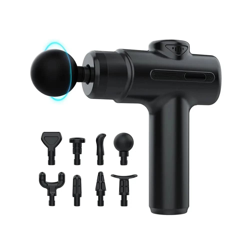 Background Electric Massage Gun, Facial Massage with 8 Heads for Arm, Back, Legs, Muscle Lift for Body, Back, Arm, Sport and Fitness