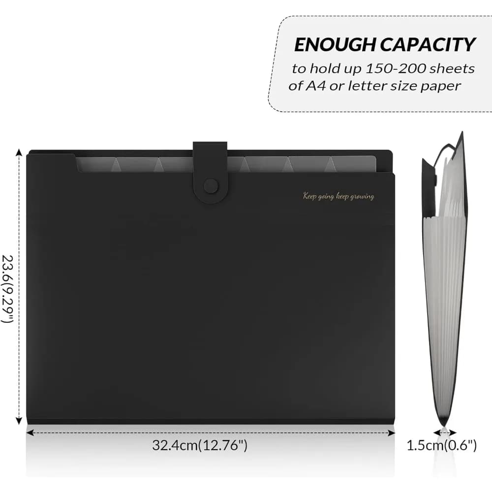 Organizzatore di Documenti Espandibile con 8 Tasche, Portadocumenti Portatile Formato A4 per Scuola, Spedizione dagli Stati Uniti