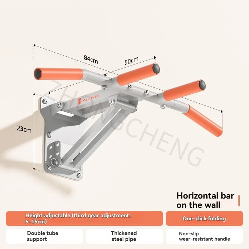 Wall pull-up bar, suitable for home fitness, fat burning and body modeling, with internal parallel bars ispessite fitness equi