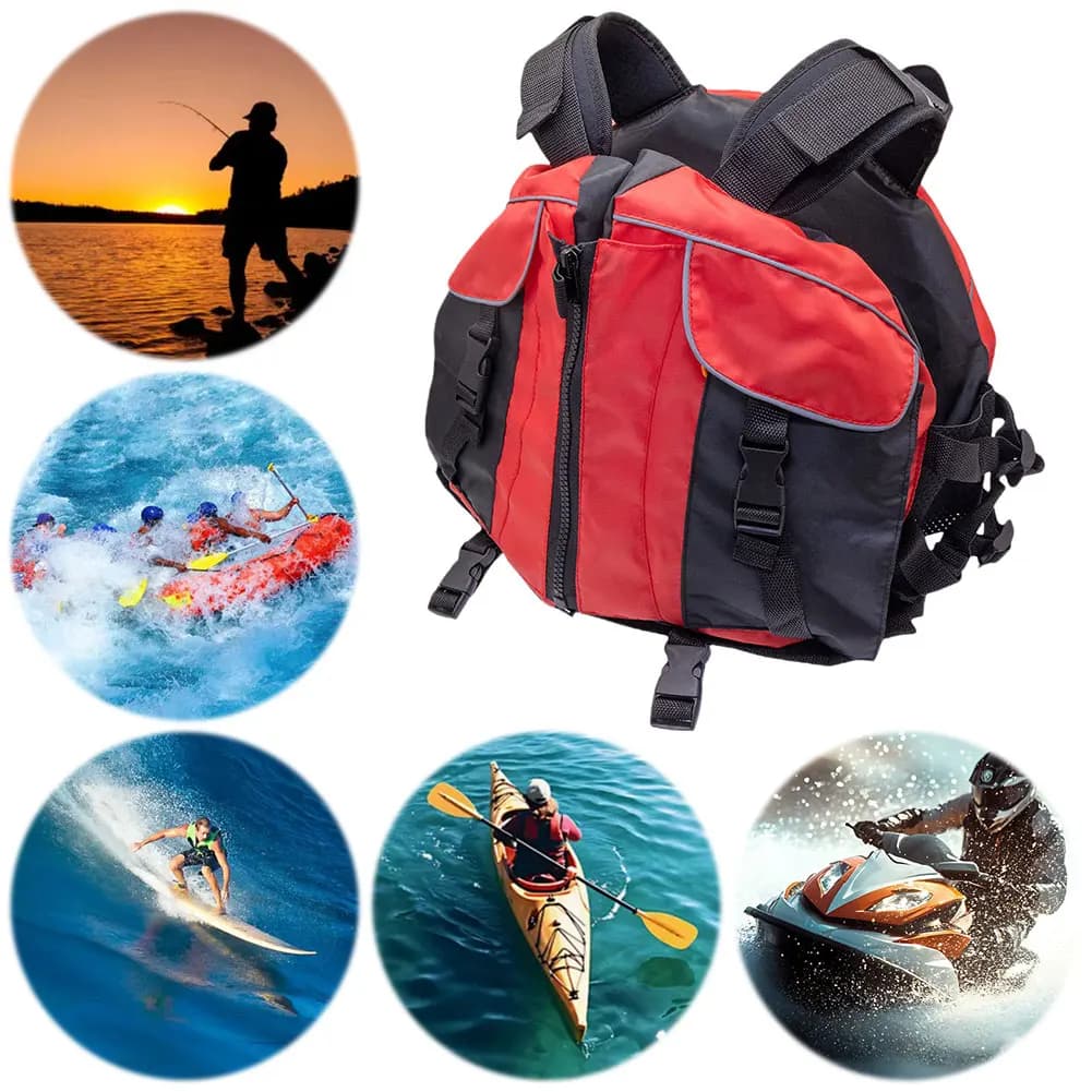 Giubbotto di Salvataggio Regolabile per Sport Acquatici, Gilet Galleggiante per Snorkeling, Nuoto, Kayak e Nautica