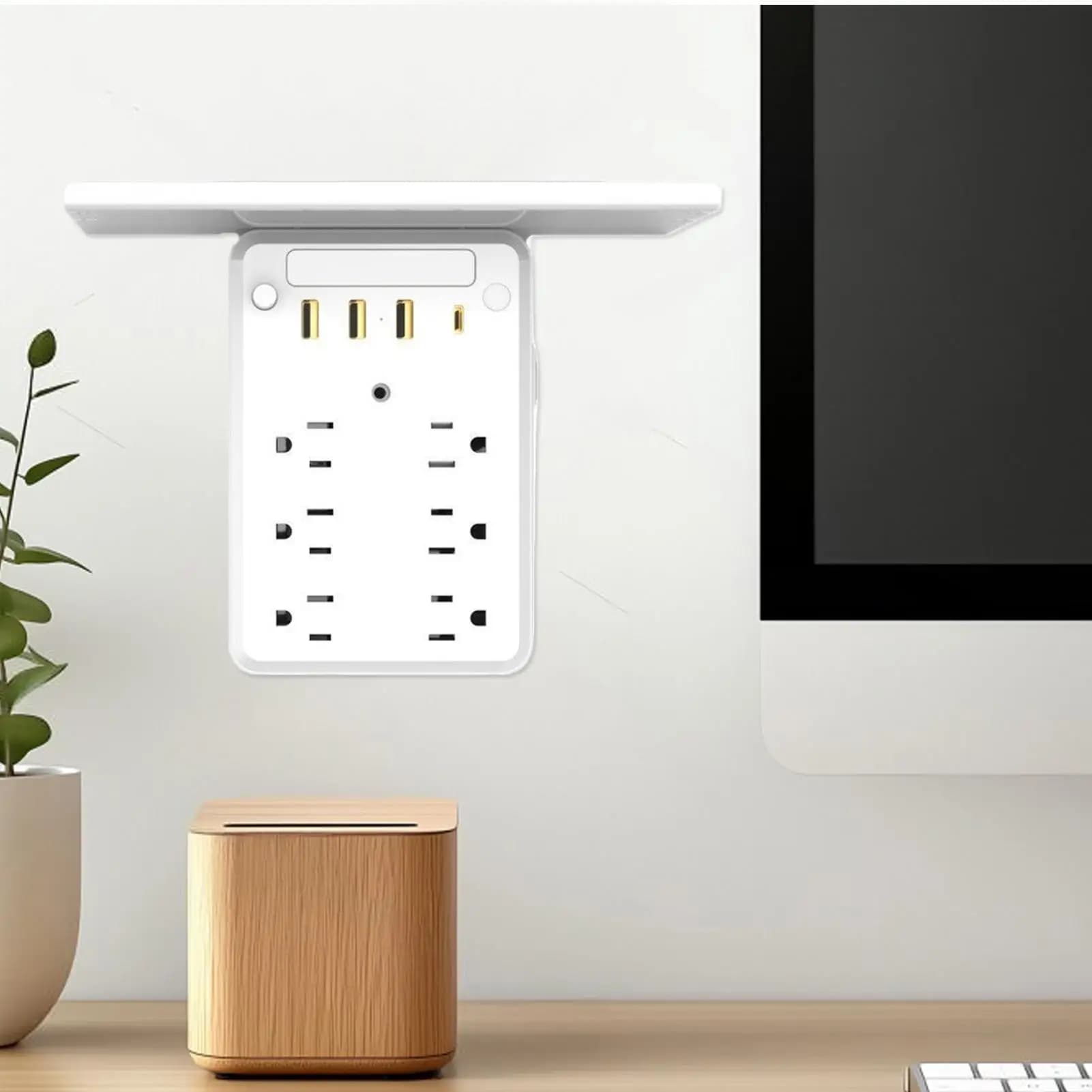 Electric socket with shelf in Muro per Casa, Bagno, Cucina, Dormitorio, Elettronica, Spazzolino, Telephone