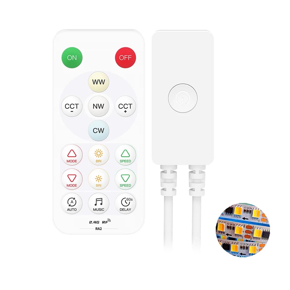 DC5-24V SP647E SPI 2CH CCT Led Music APP Controller Temperatura colore e luminosità regolabili WS2812B WS2811 Pixel Striscia LED