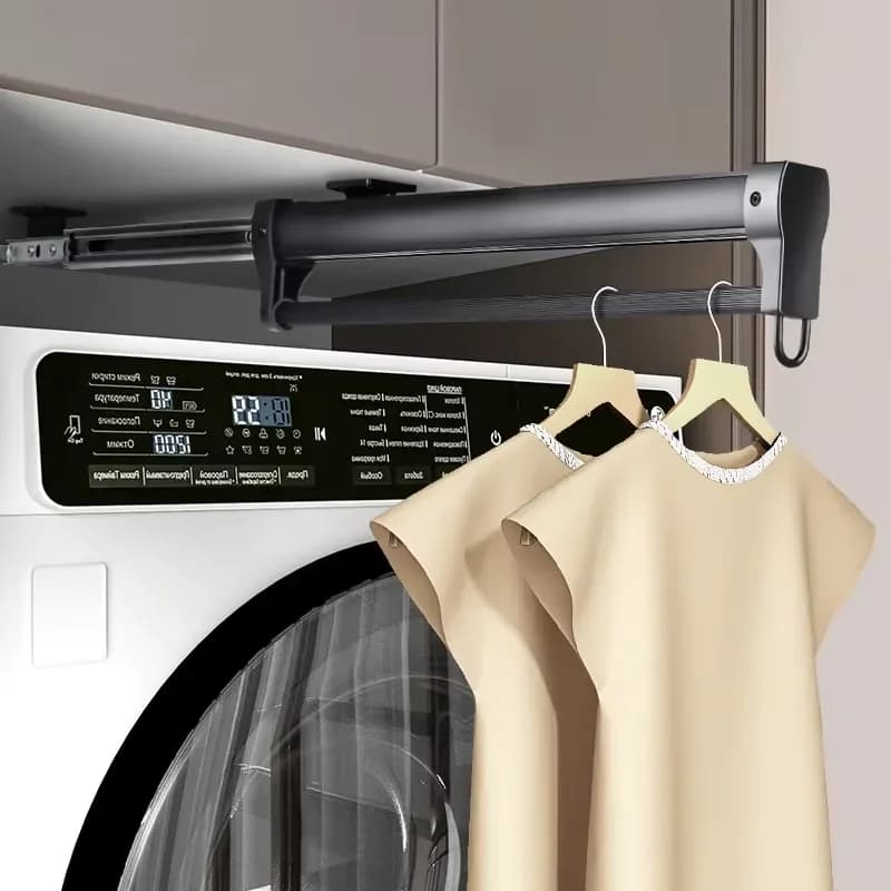 High Quality Folding Clothes Hanger Balcony Retractable Indoor Drying Rack Punch-free Wall Hanging Floating Window Clothing