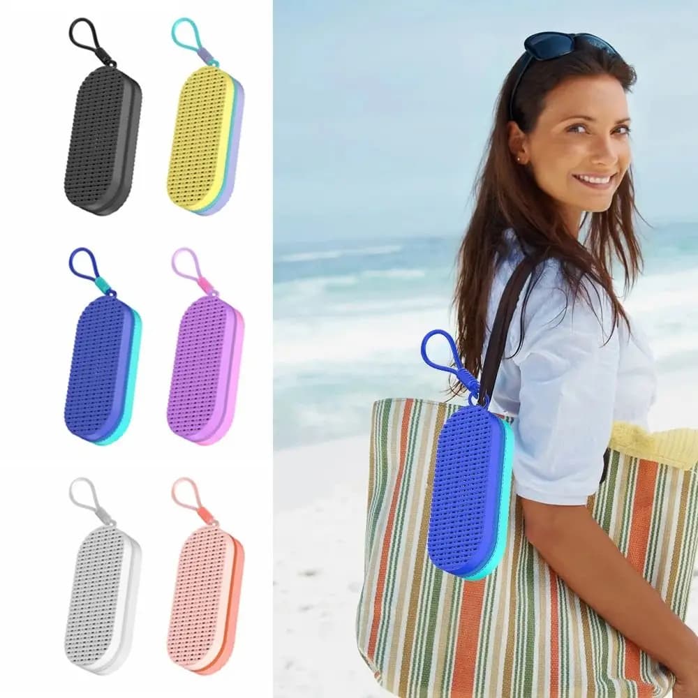 Custodia in silicone per occhialini da nuoto, portatile, morbida, con cerniera, anti-graffio, organizer per occhiali da sole