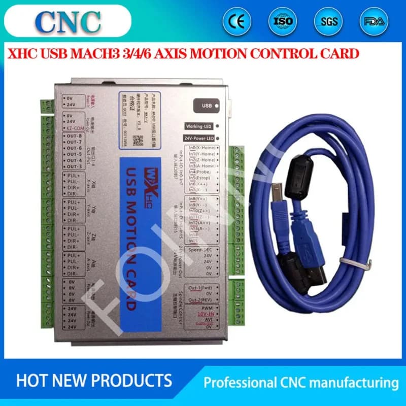 XHC Ethernet Mach3 Breakout Board 3 4 6 Axis USB Motion Control Card Resue 2MHz supporto per tornio CNC Engraver NEWCARVE