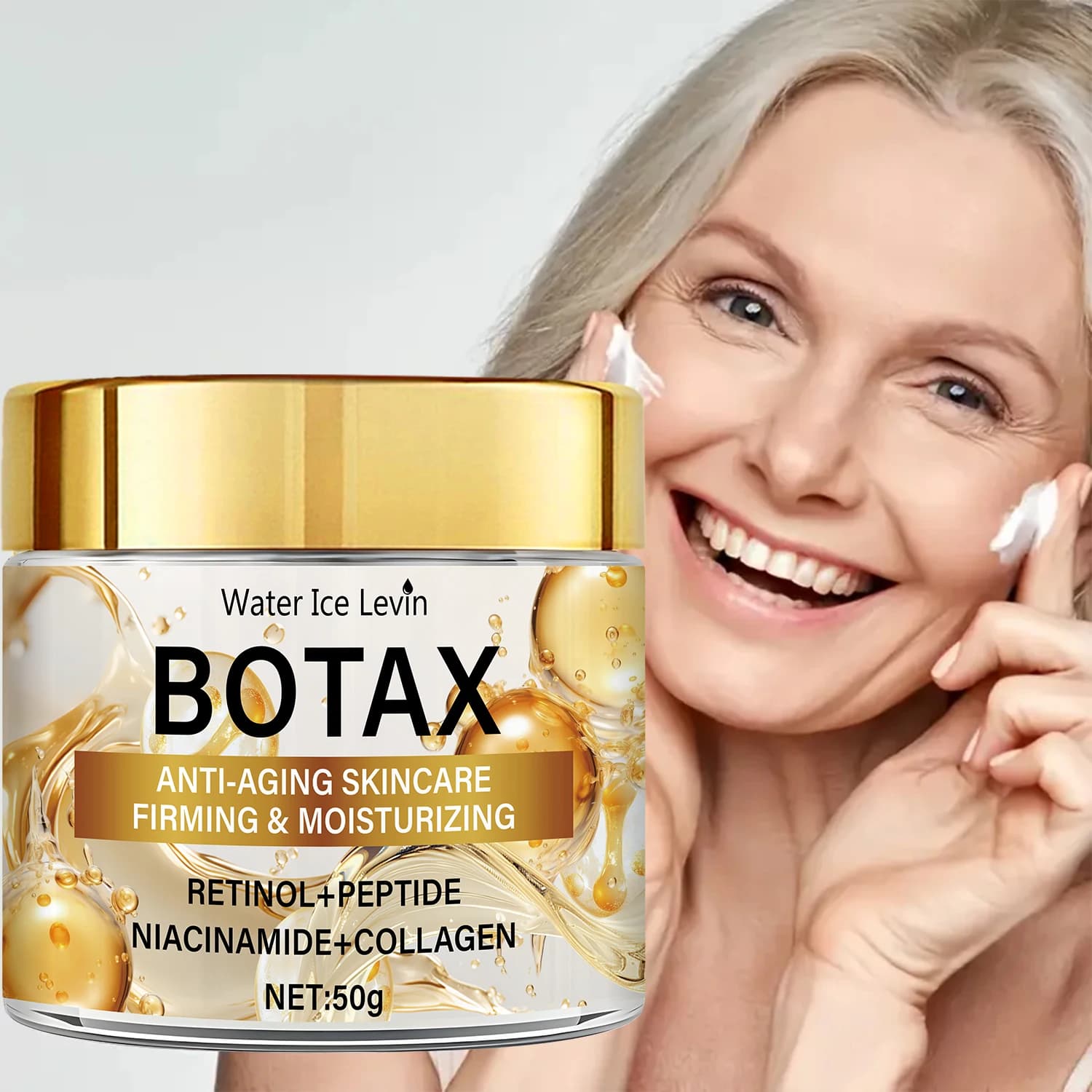 Formula to peptides to the Botox-Like firming retinol. Enhancement of niacinamide collagen. Intense hydration. Illumina and Leviga the Skin. 50 g