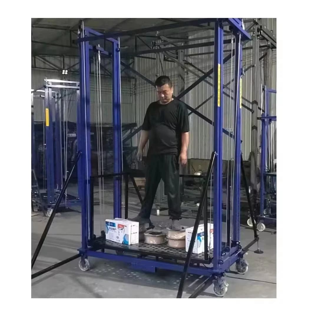 Impalcatura di sollevamento elettrica 3M 300KG 500KG Tavoli elevatori a forbice mobili Piattaforme di lavoro Impalcatura in acciaio
