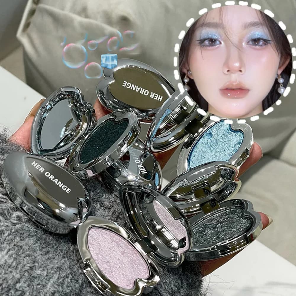 HERORANGE Loveheart Monochrome Highlighter Pearlescent Shawdow Explosion Polarized Brightening Silkworm Highlight