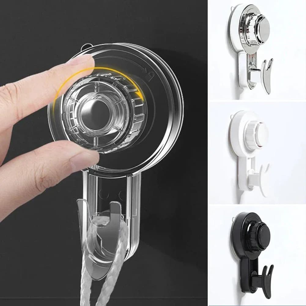 1pc Gancio a ventosa Aspirapolvere rimovibile Forte gancio Ganci di finitura mobili per la casa Appendiabiti Bagno Cucina Organizzatori